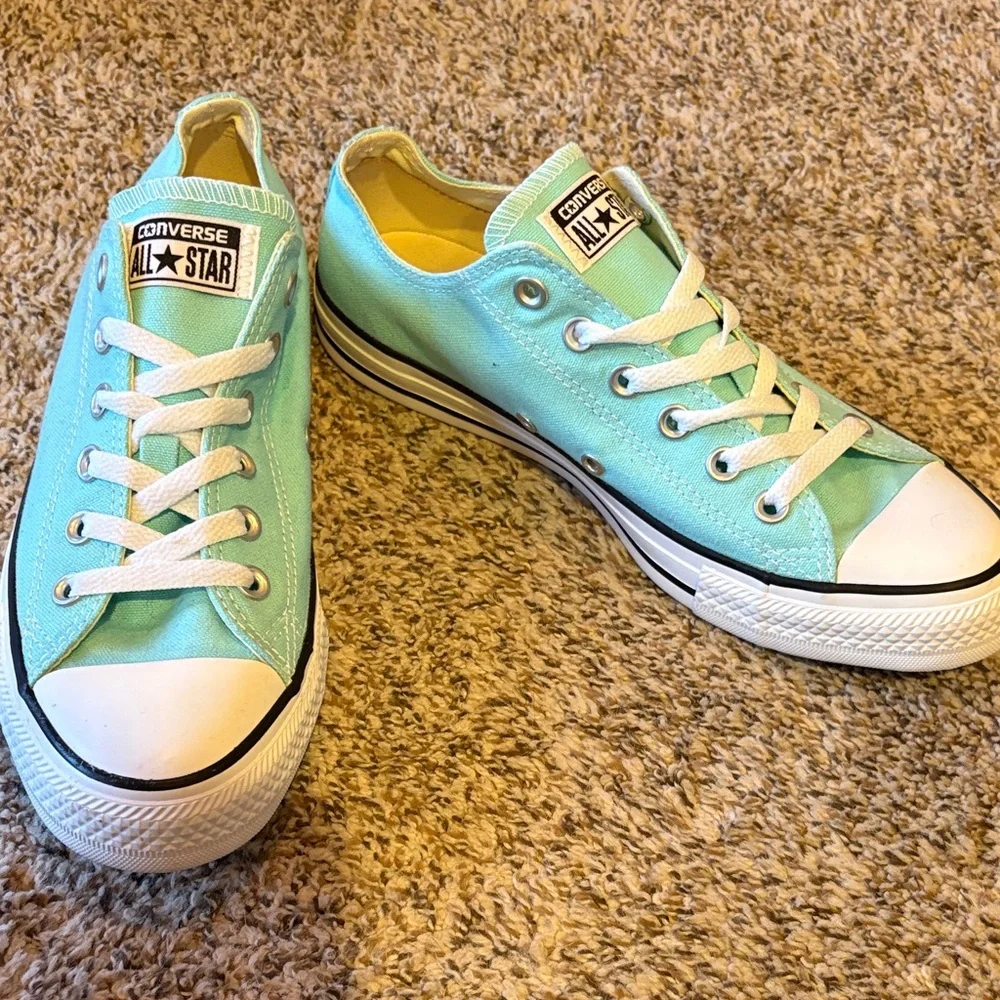 Women’s Converse Turquoise All Star Sneakers - Picture 2 of 7